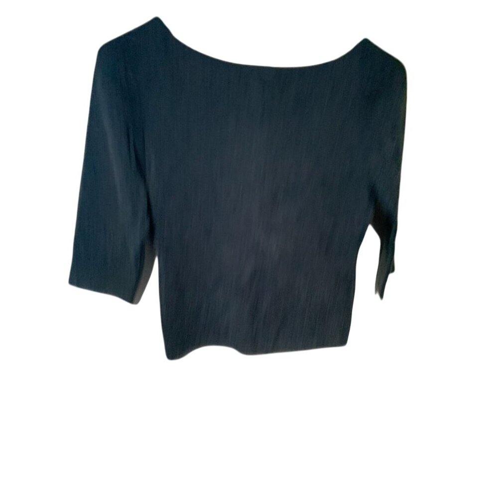 Ecko Red Womens Size Large 3/4 Pullover Sweater Blue Sparkle Round Neck - Picture 3 of 3